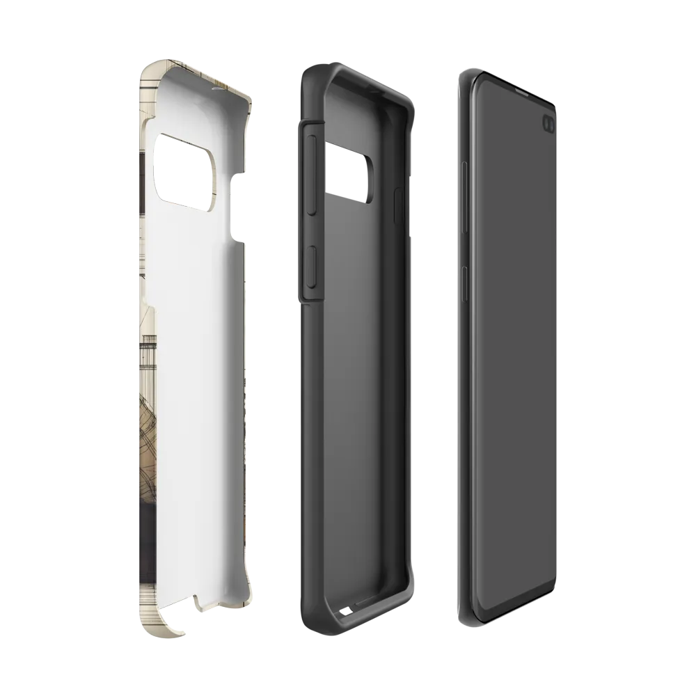 Quiet Reflections in Line | Phone Case |  S10 | Tough Case | Matte