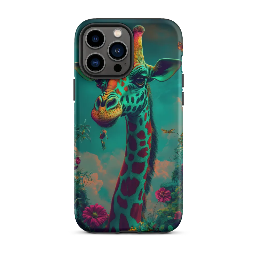 Whimsical Giraffe Among Blossoms | Phone Case |  13 Pro Max | Tough Case | Matte