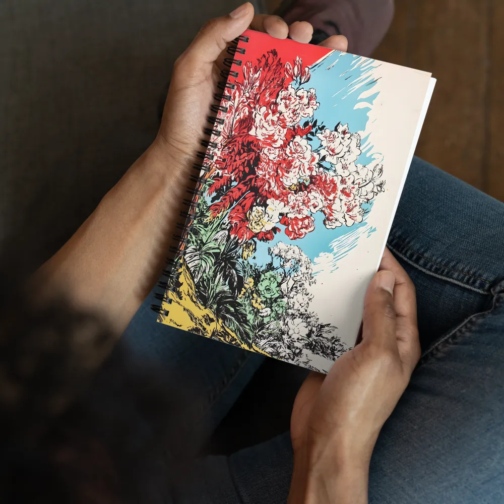 Floral Symphony in Bold Colors | Spiral Notebook