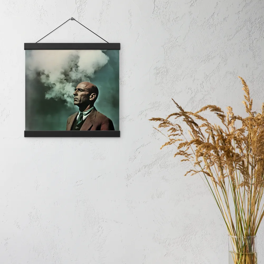 Clouded Thoughts | Poster With Black Wood Hanger | 12″×12″