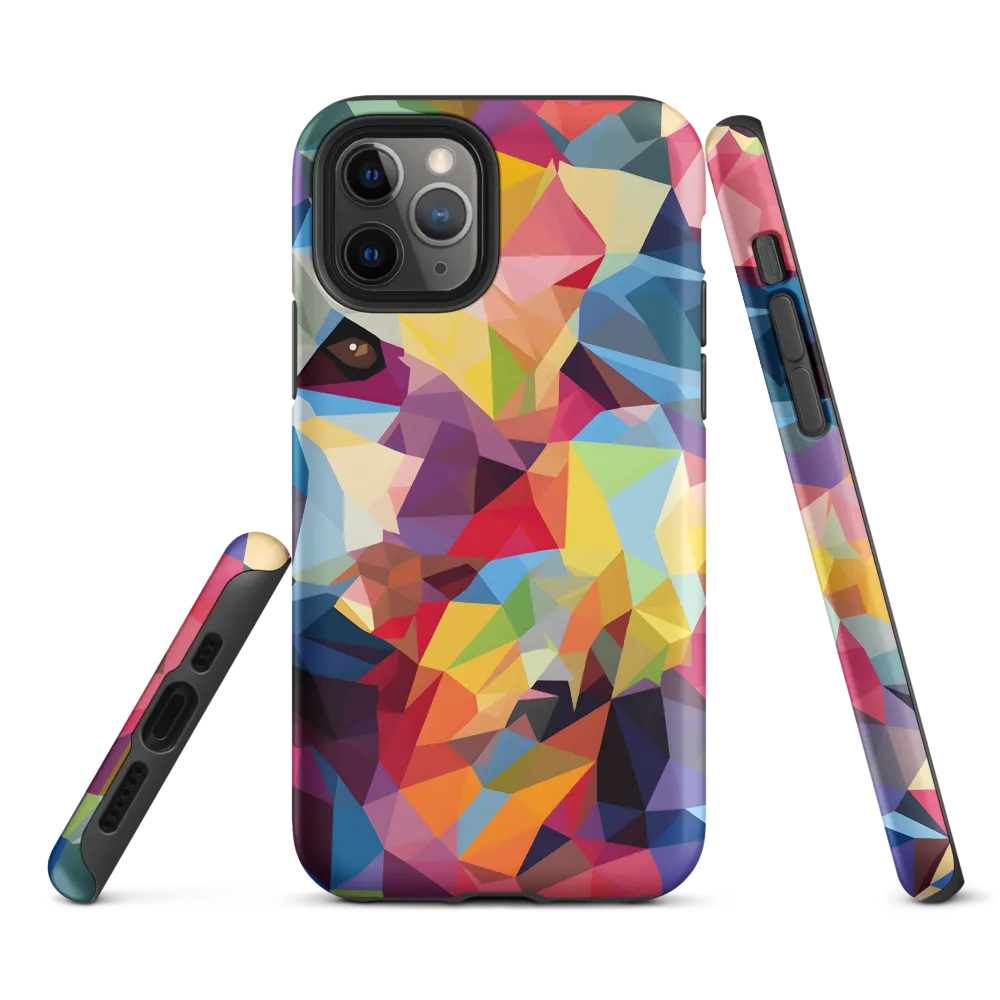Playful Geometry: The Bear's Face | Phone Case |  11 Pro | Tough Case | Matte