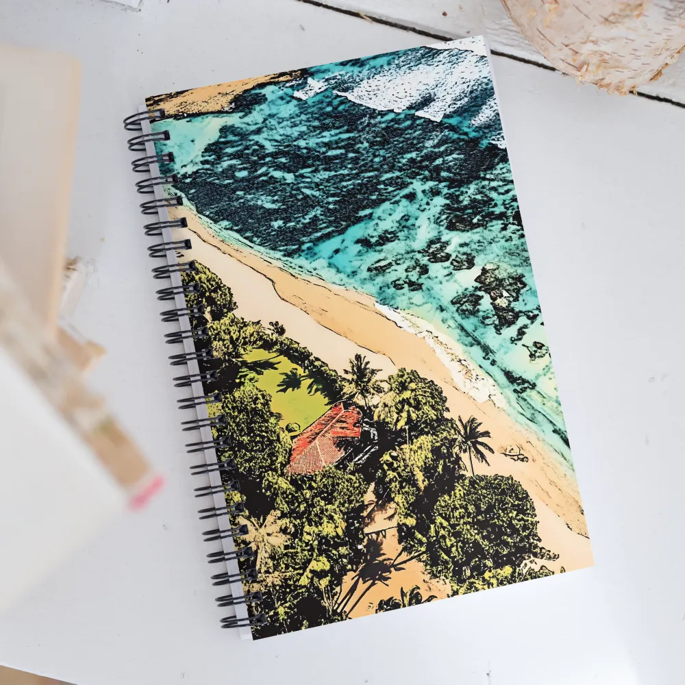 Aerial Serenity: Coastal Escape | Spiral Notebook