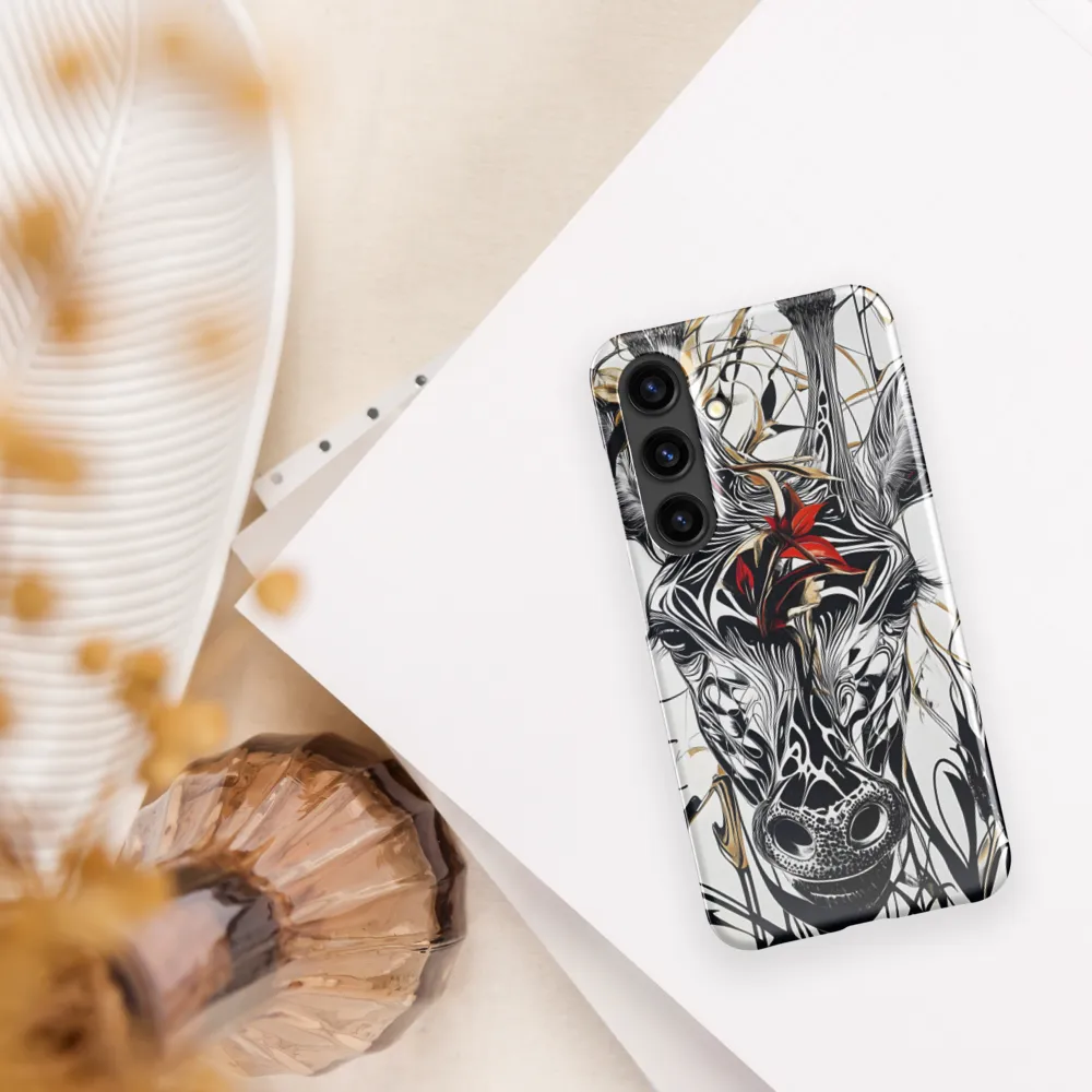 Floral Elegance: The Giraffe's Portrait