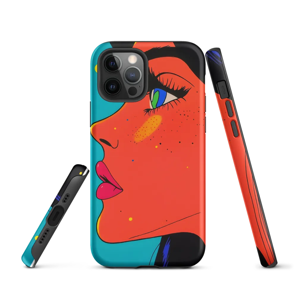 Vibrant Feminine Profile in Pop Art