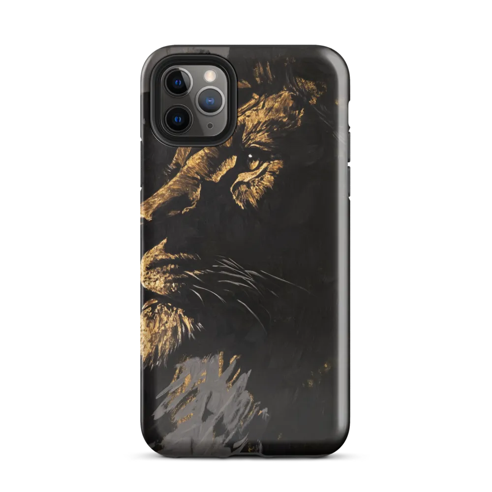 Majestic Gaze: The Golden Lion | Phone Case |  11 Pro Max | Tough Case | Glossy