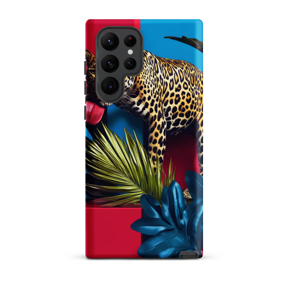 Playful Leopard in Vibrant Paradise