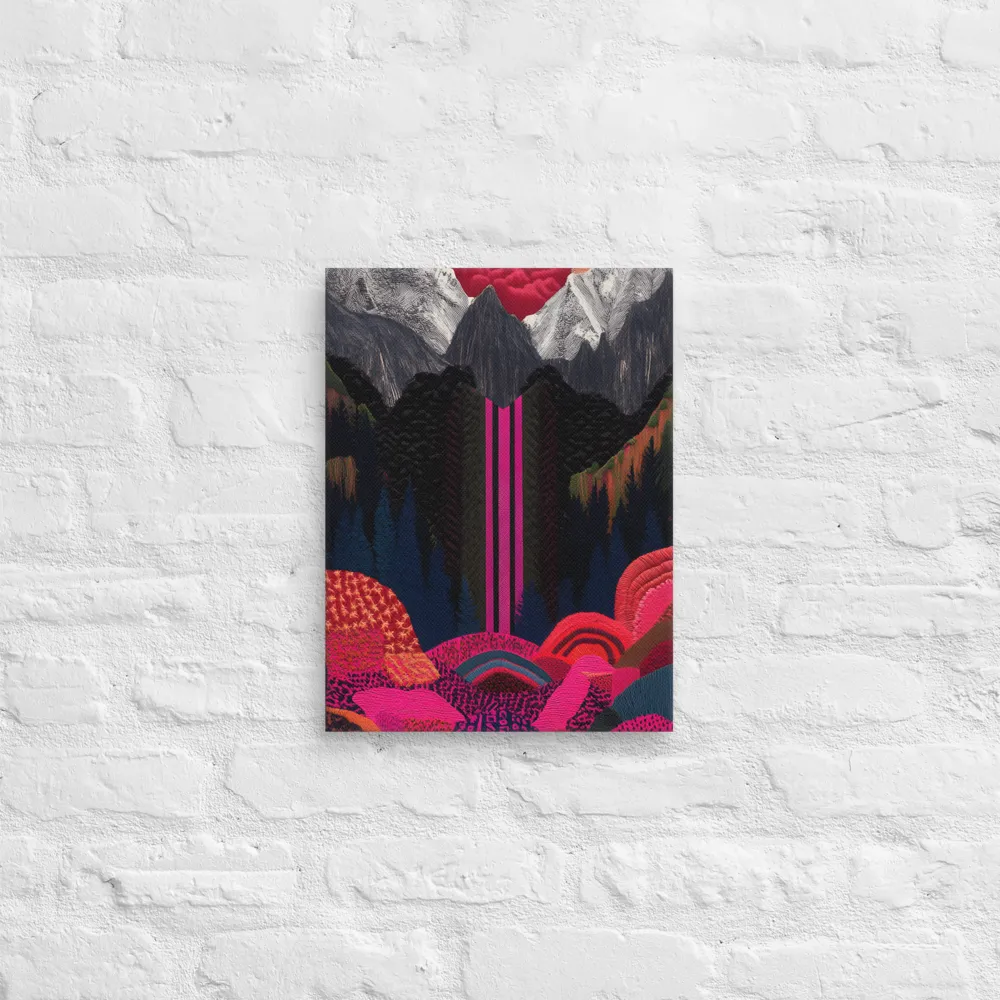 Ethereal Cascade: A Surreal Landscape | Canvas | 12″×16″