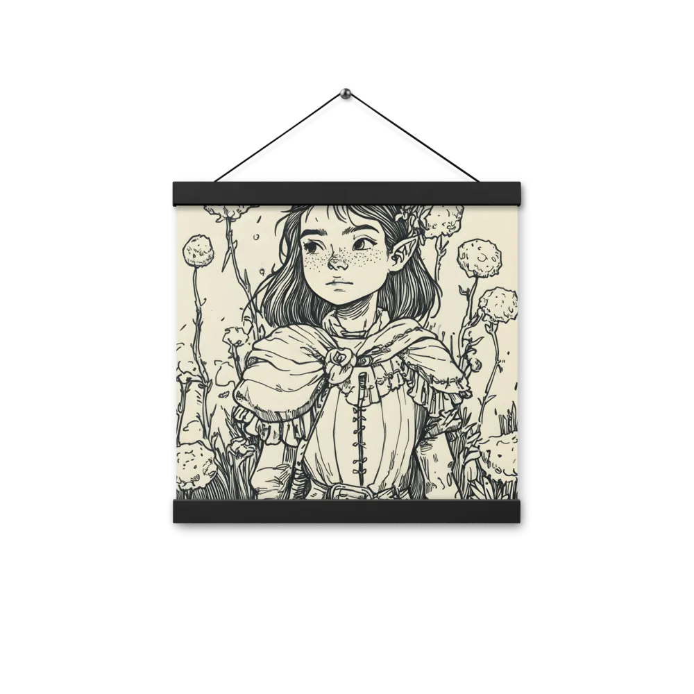 A Young Guardian of Nature | Poster With Black Wood Hanger | 12″×12″