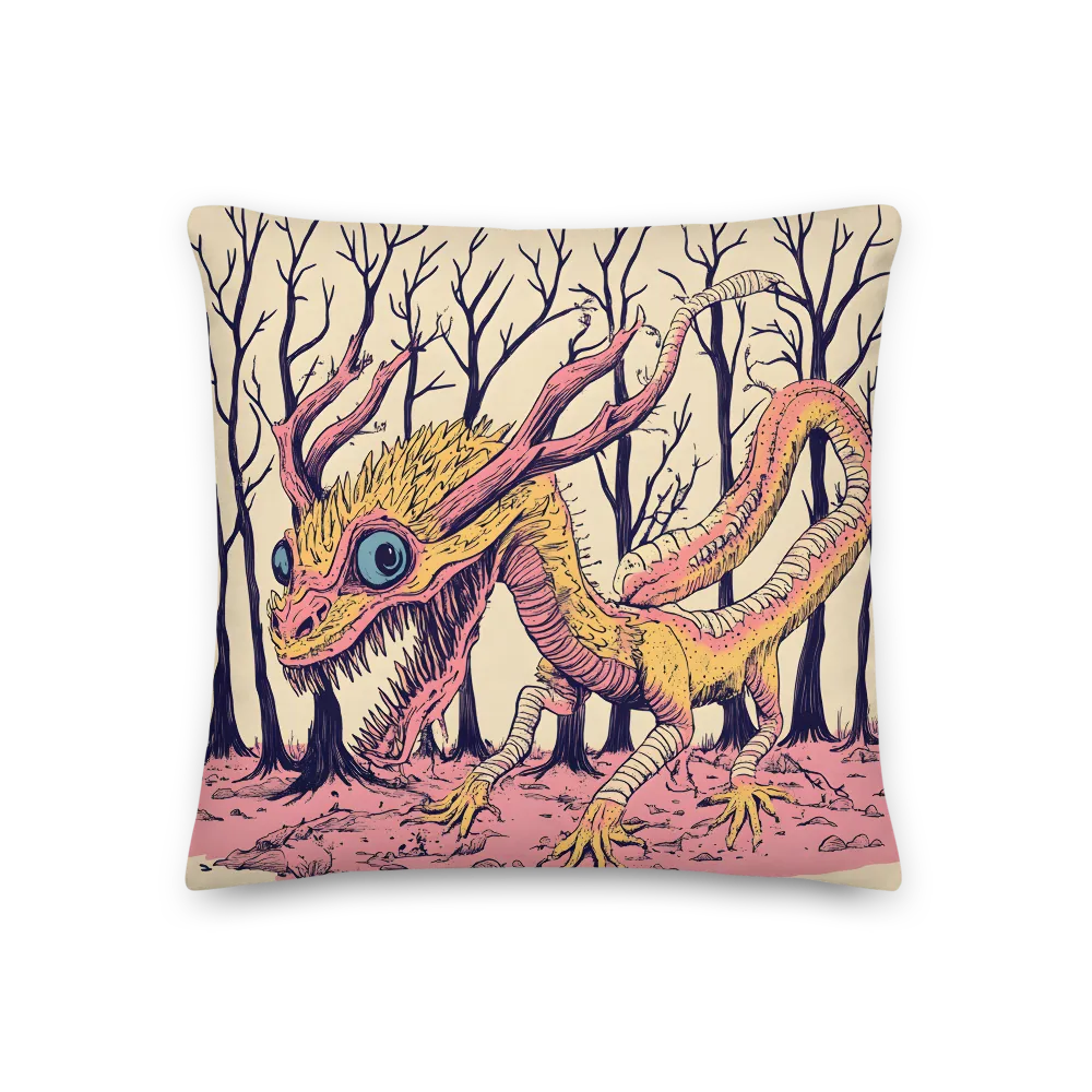 The Enigmatic Dragon of the Desolate Forest | Pillow | 18″×18″