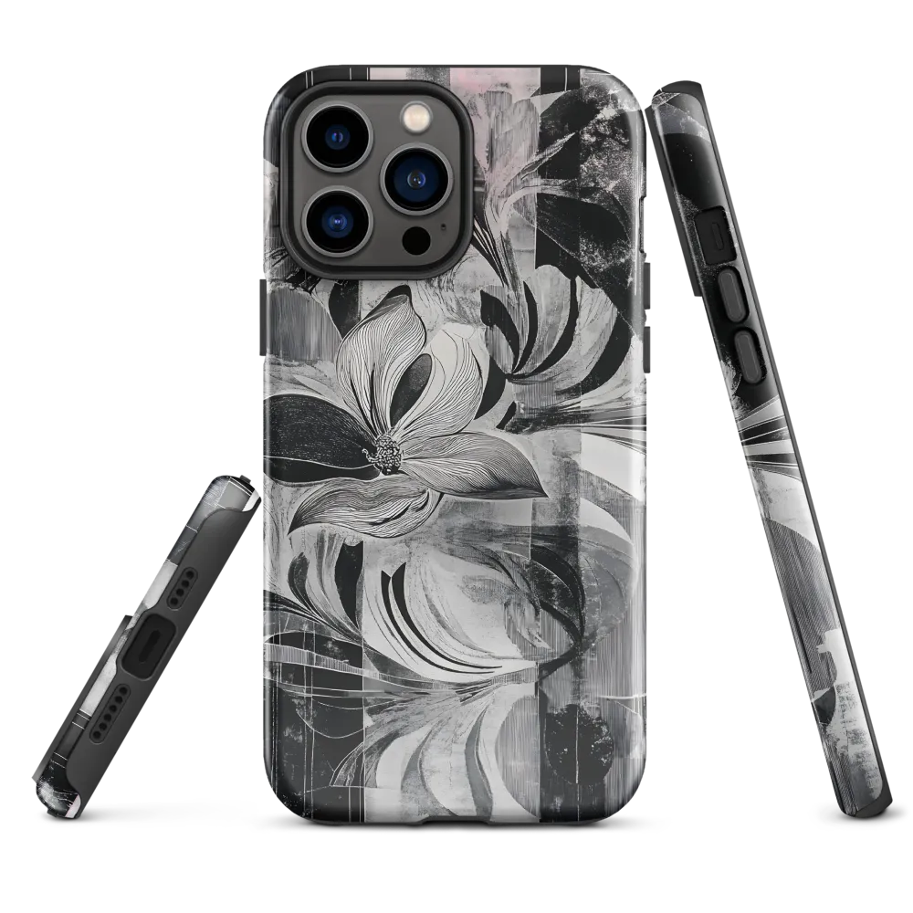 Floral Fusion in Monochrome