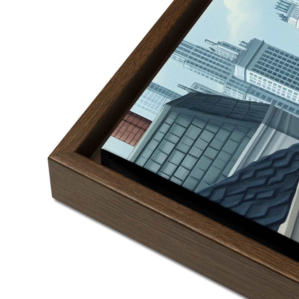 Urban Symphony | Canvas with Brown Frame | 16″×20″