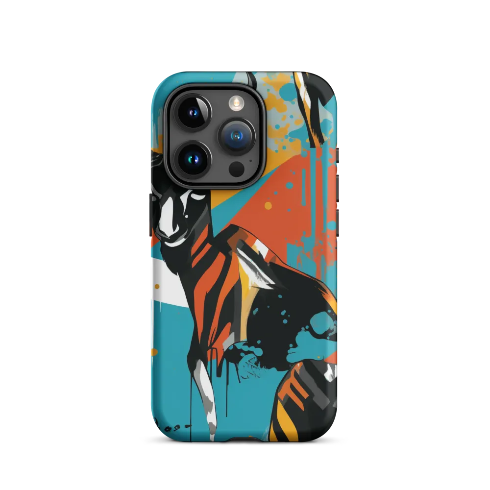 Dynamic Antelope in Vivid Abstract