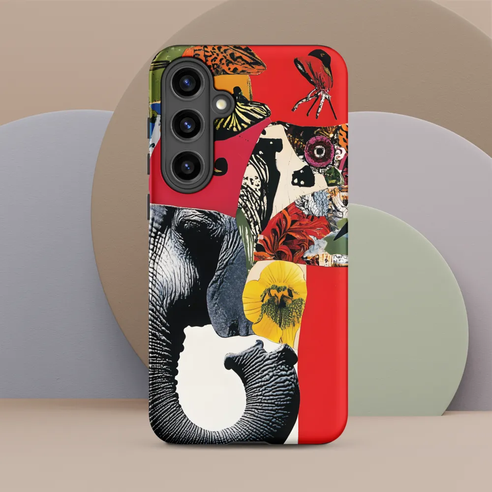 Whimsical Elephant: A Vibrant Collage of Life