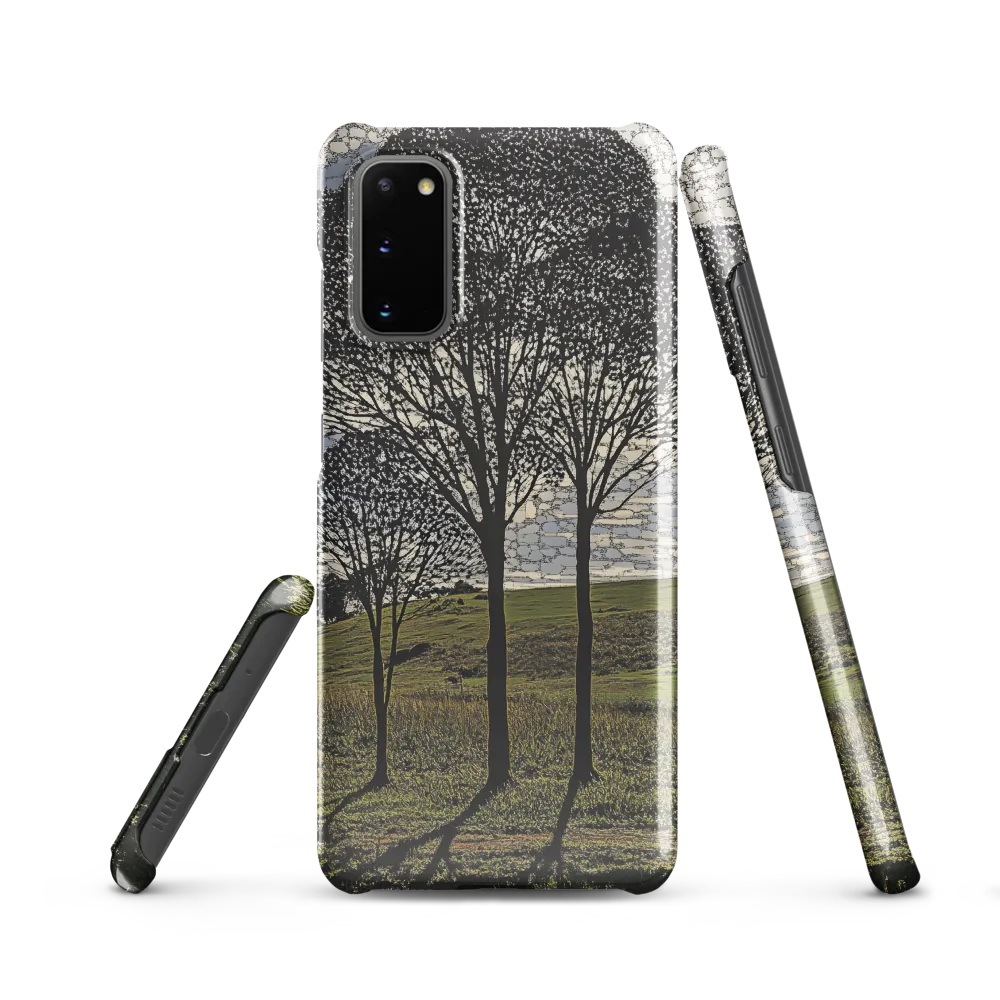 Tranquil Shadows: A Silhouette of Nature | Phone Case |  S20 | Snap Case | Glossy