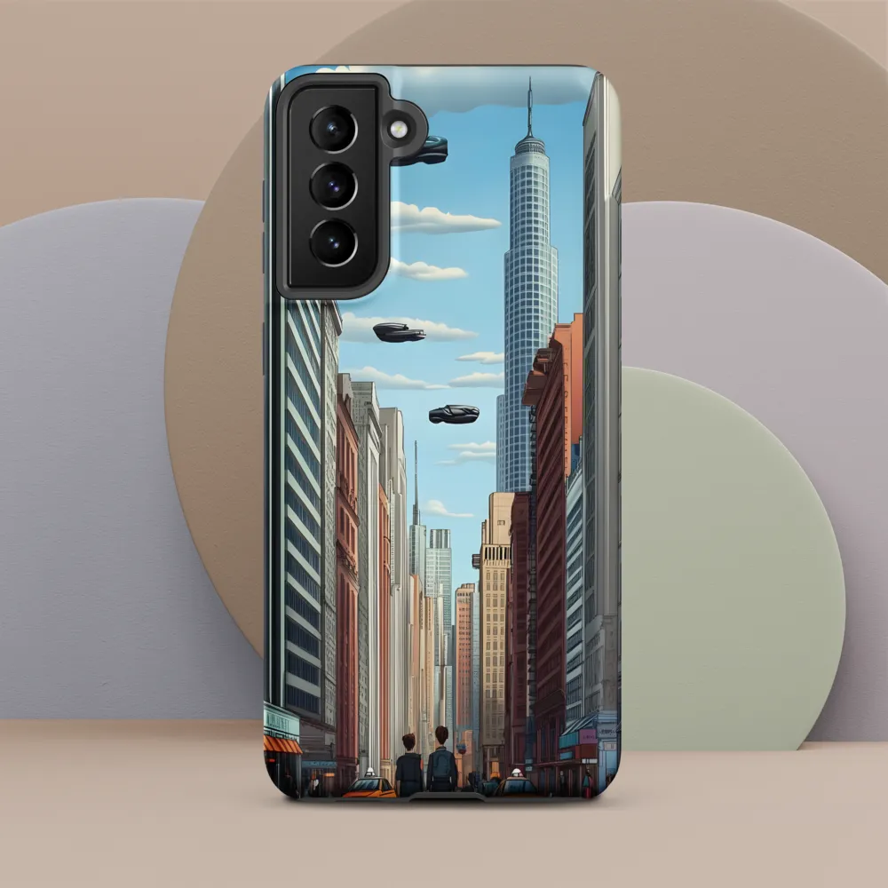 Futuristic Stroll through the Urban Skyline