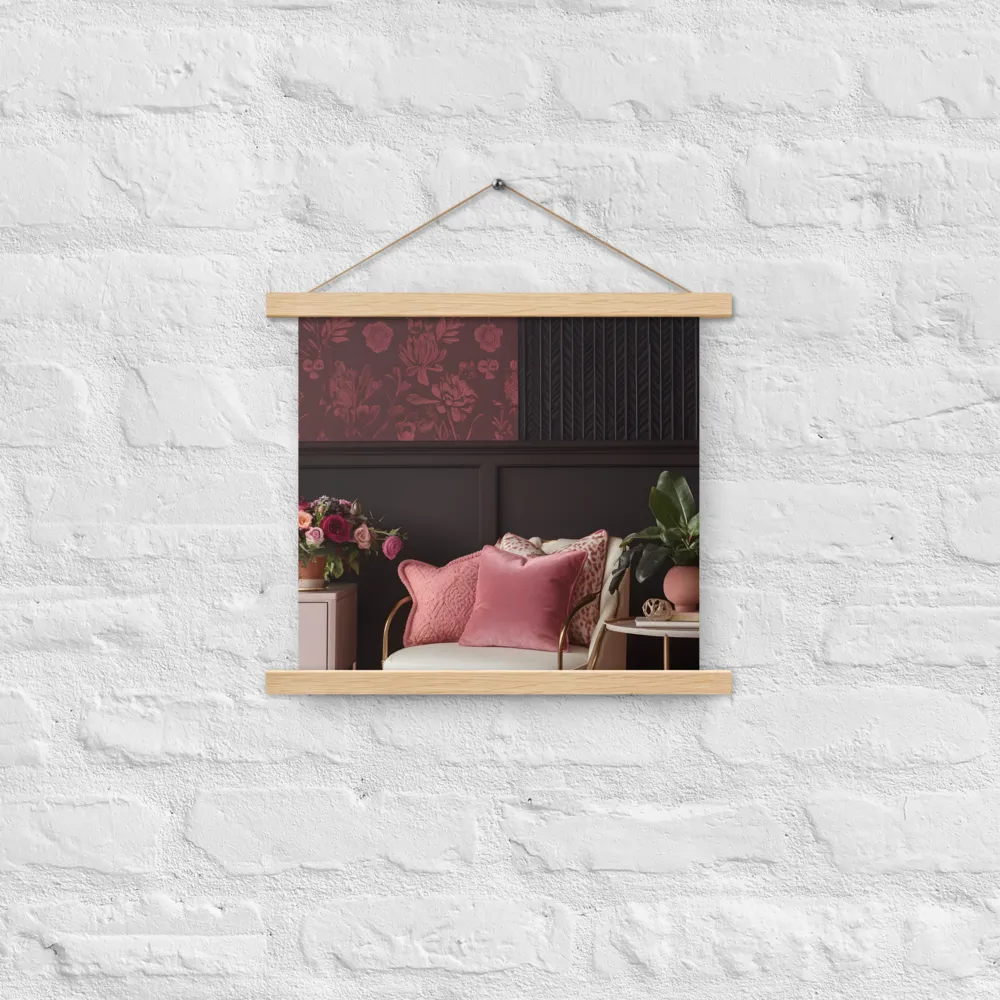 Elegance in Contrast: A Modern Interior Design | Poster With Oak Wood Hanger | 14″×14″