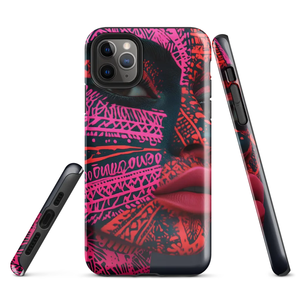 Neon Visage: A Bold Expression of Contemporary Art | Phone Case |  11 Pro Max | Tough Case | Glossy