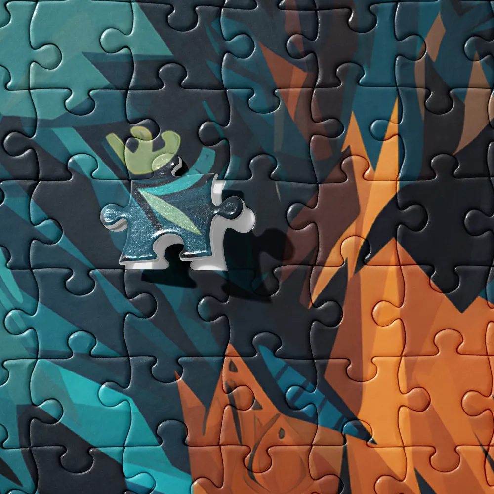 Wild Fusion: The Abstract Wolf | Jigsaw Puzzle | 252/520 pieces