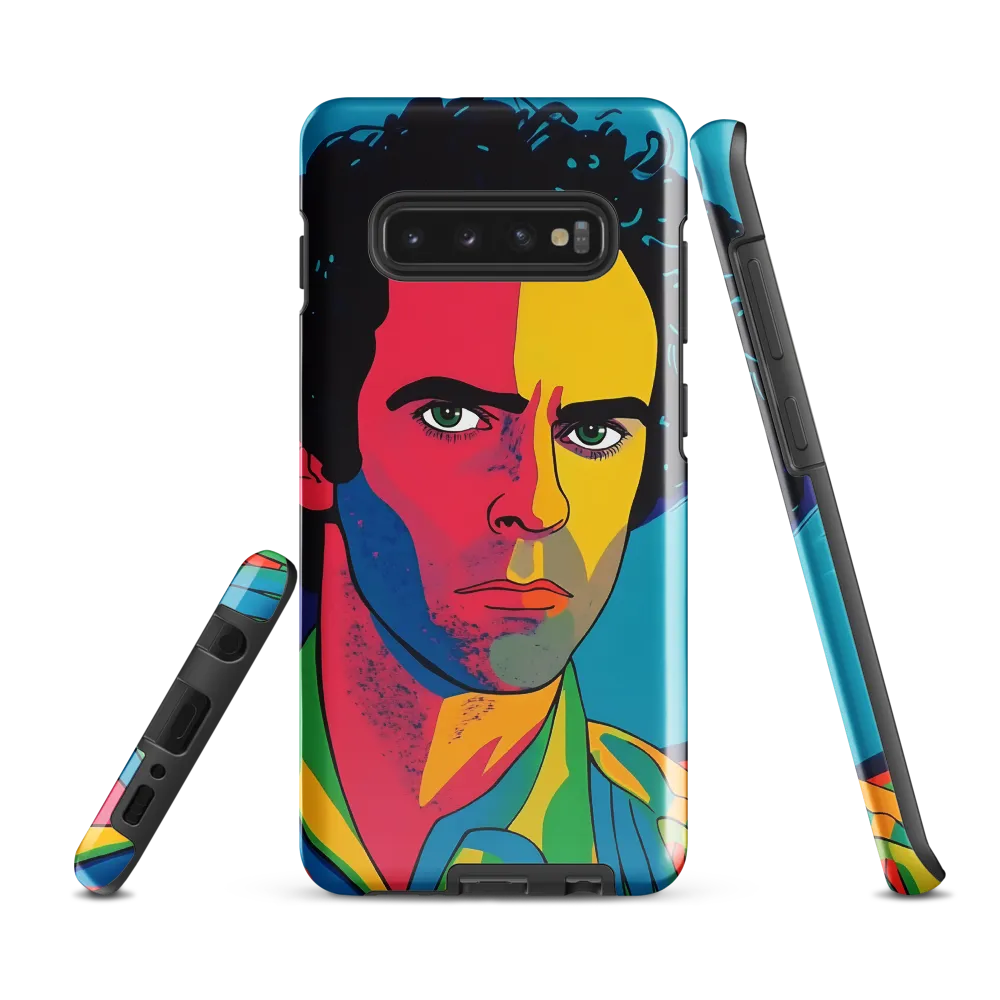 Electric Visage: A Portrait of Vibrance | Phone Case |  S10 Plus | Tough Case | Glossy