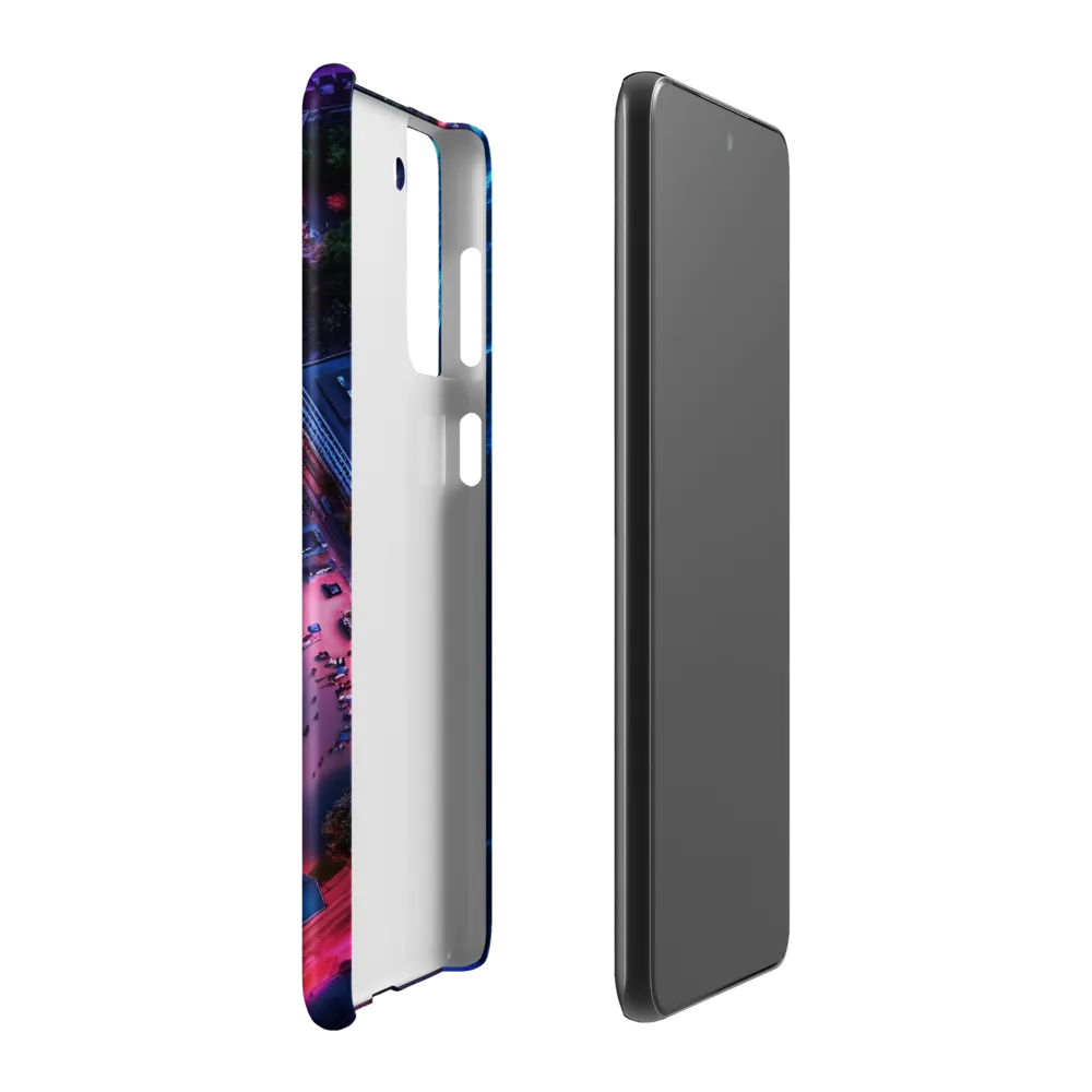 Twilight Reflections: A Serene Beach Aerial | Phone Case |  S21 Plus | Snap Case | Matte