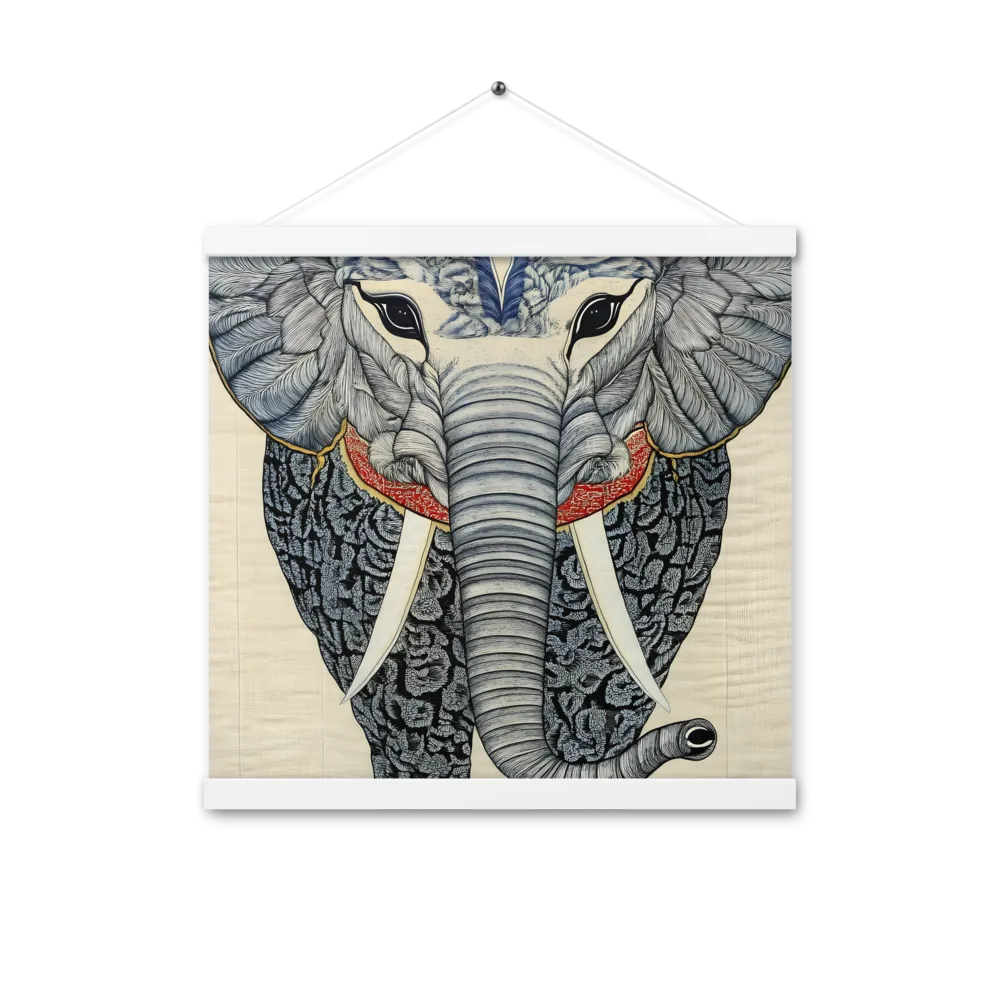 Majesty of the Elephant | Poster With White Wood Hanger | 16″×16″