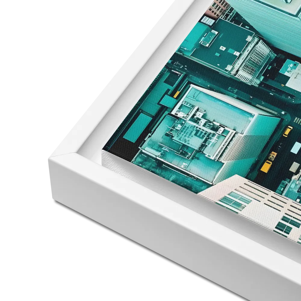 Urban Geometry: Aerial Perspective | Canvas with White Frame | 12″×12″
