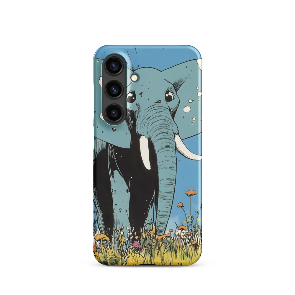 Whimsical Blue Elephant in Bloom