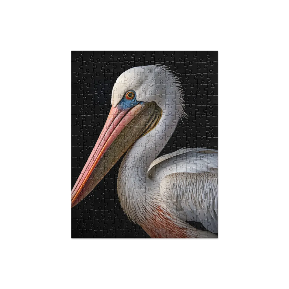 Elegance in White: The Pelican | Jigsaw Puzzle | 252 pieces