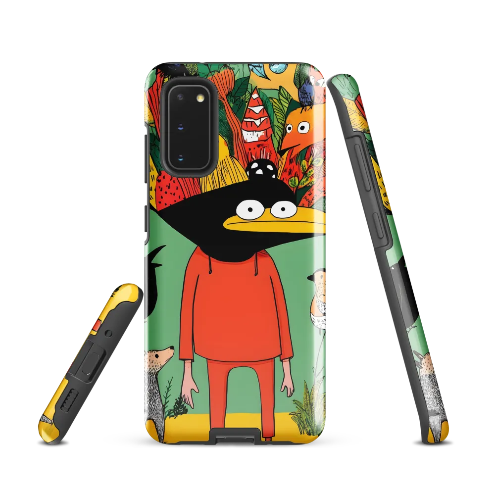 Whimsical Encounter in a Colorful Jungle