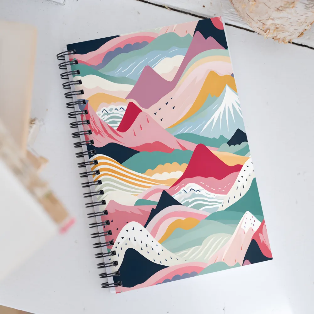 Harmonious Mountain Waves | Spiral Notebook