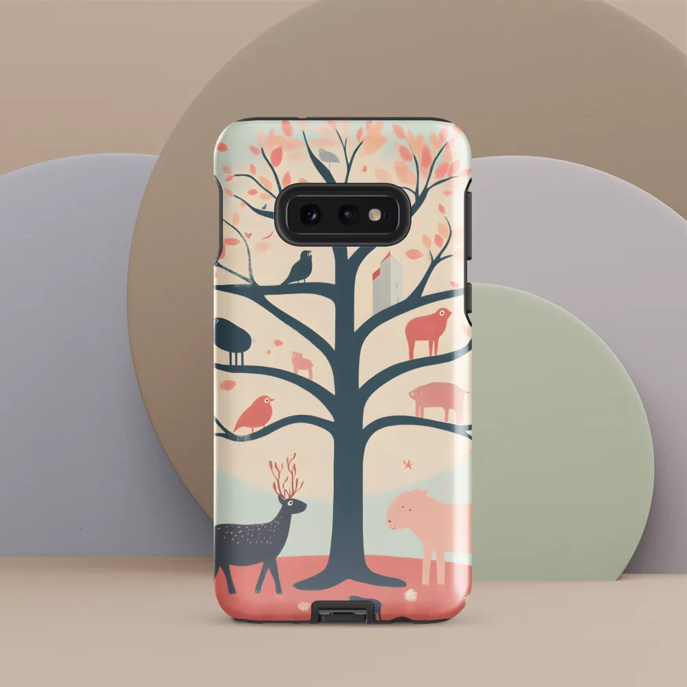 Whimsical Tree with Playful Creatures