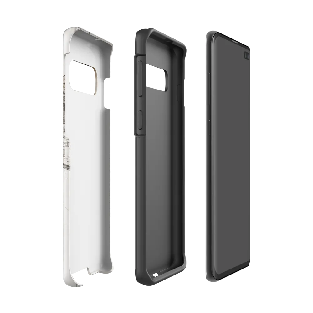 Geometric Harmony: The Essence of Wolves | Phone Case |  S10 | Tough Case | Glossy