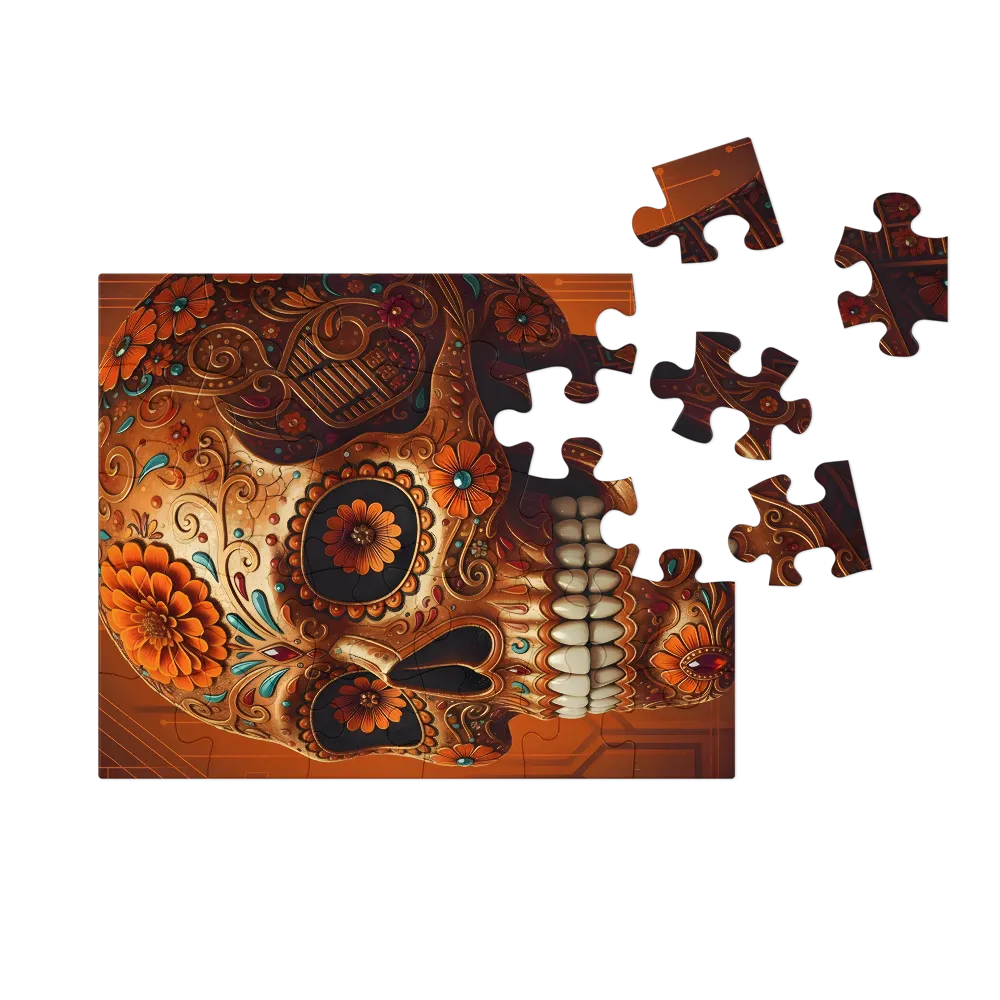 Marigold Calavera 
 Jigsaw Puzzle in Tin Box
