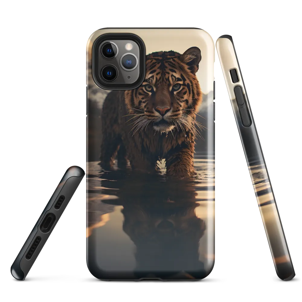 Majestic Reflection: The Tiger's Domain | Phone Case |  11 Pro Max | Tough Case | Glossy