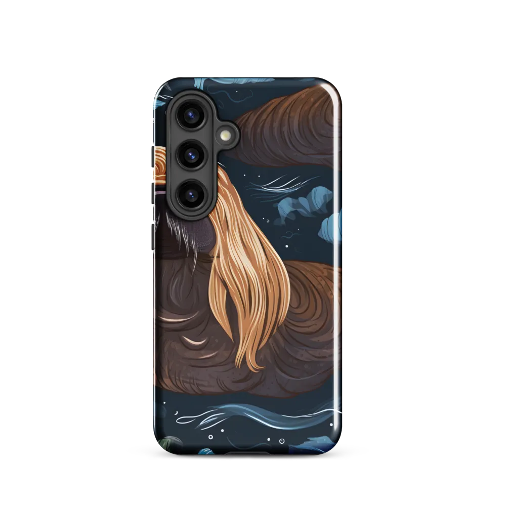 Whimsical Walruses in Deep Blue