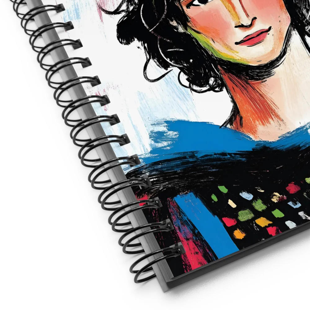 Vibrant Portrait of Youth | Spiral Notebook