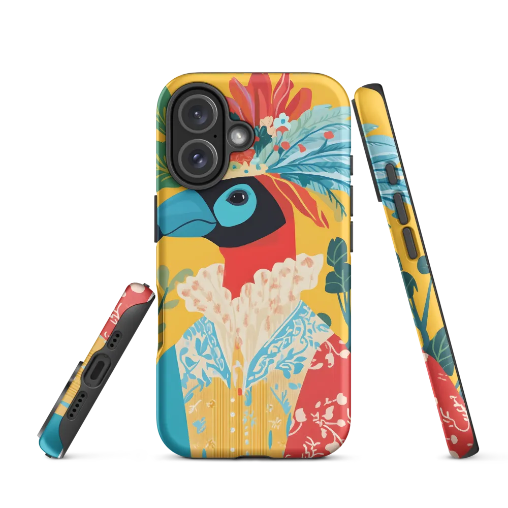 The Regal Parrot: A Celebration of Color | Phone Case