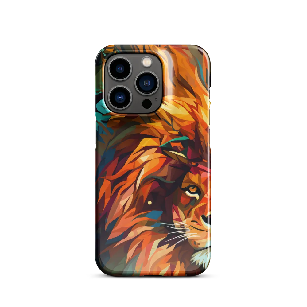 Majestic Gaze: The Polygonal Lion
