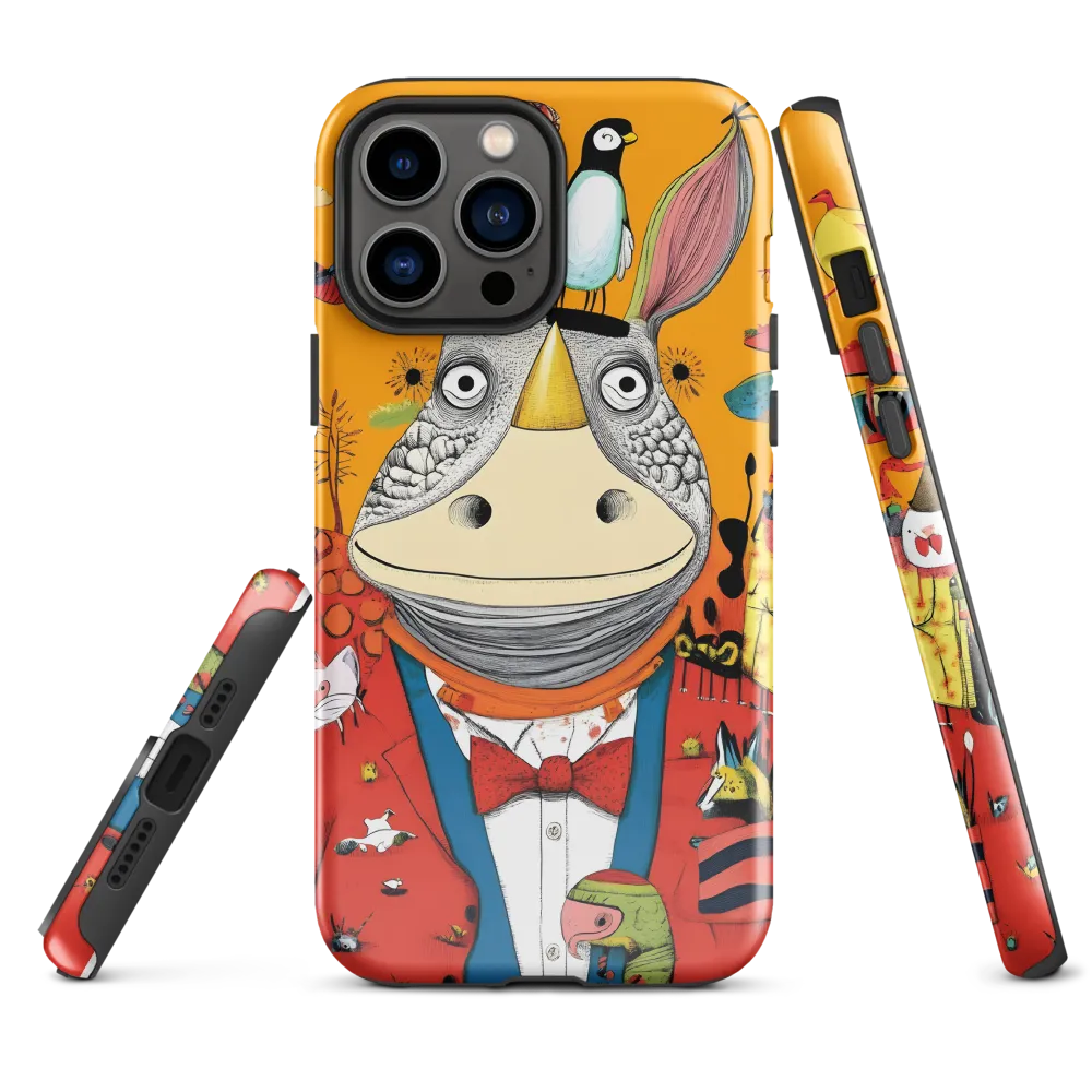 Whimsical Rhinoceros: A Playful Encounter