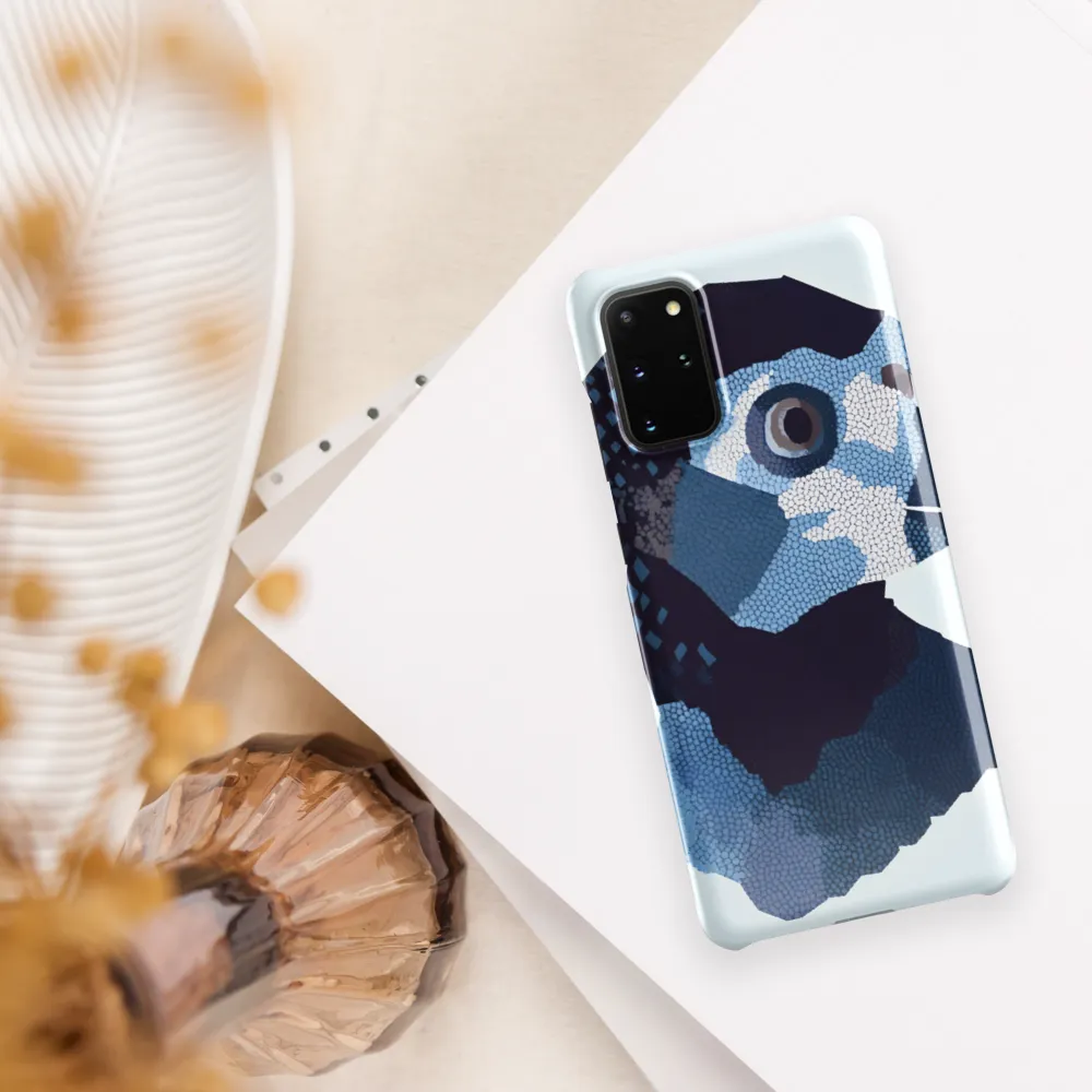 Abstract Avian Portrait in Blue