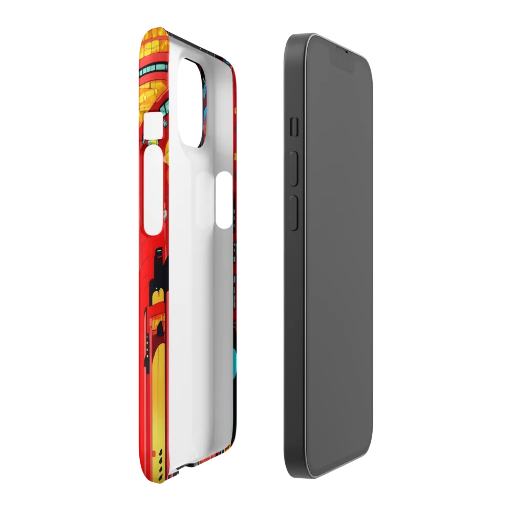 Neon Dreams: A Cyberpunk Cityscape | Phone Case |  14 | Snap Case | Matte