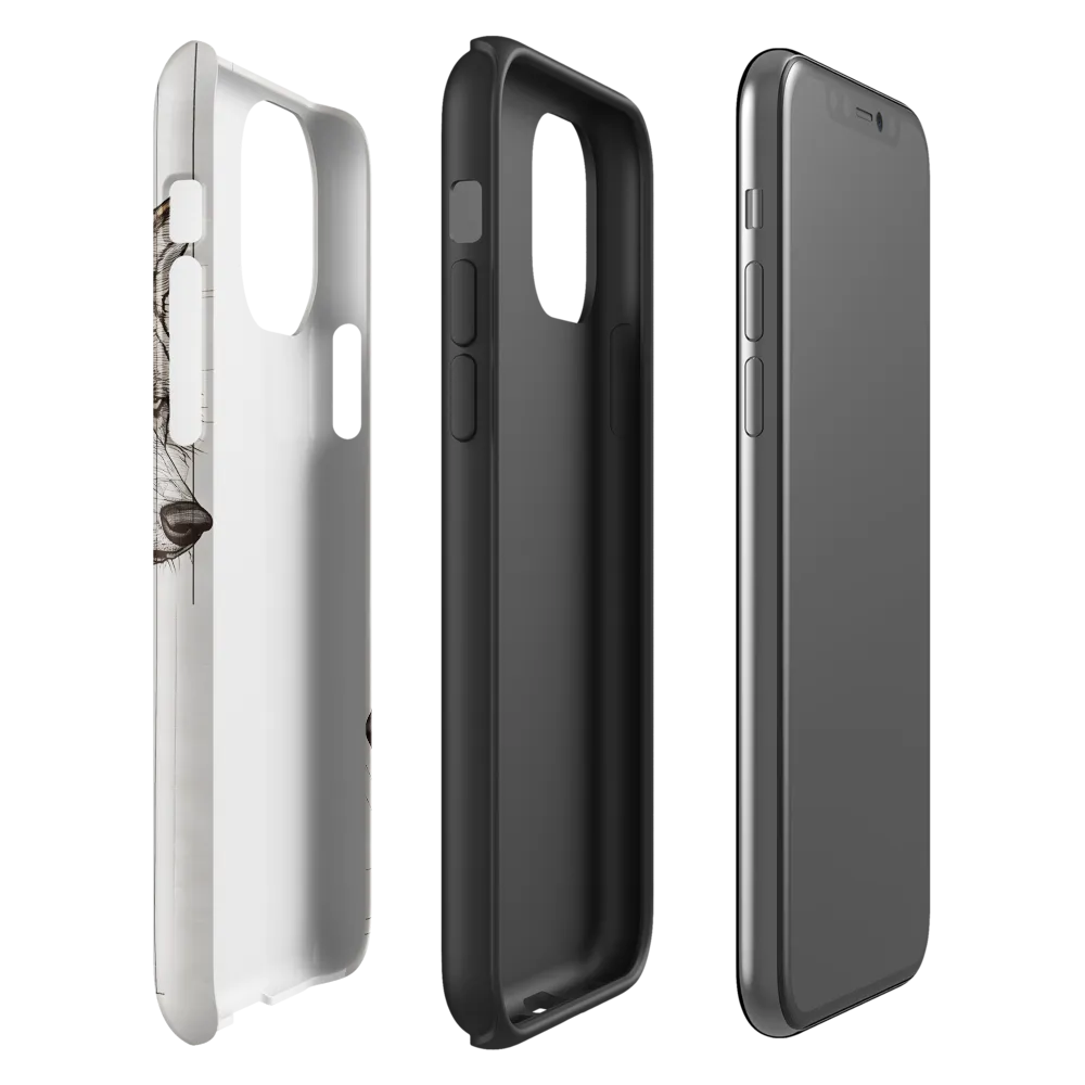 Geometric Harmony: The Essence of Wolves | Phone Case |  11 Pro | Tough Case | Glossy