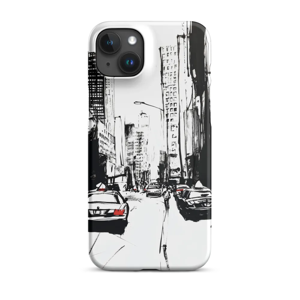 Urban Pulse: A Monochromatic Journey | Phone Case |  15 Plus | Snap Case | Matte