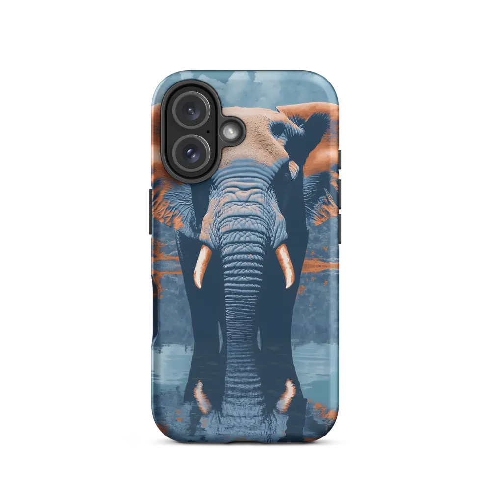 Majestic Reflection: The Elephant's Serenade | Phone Case