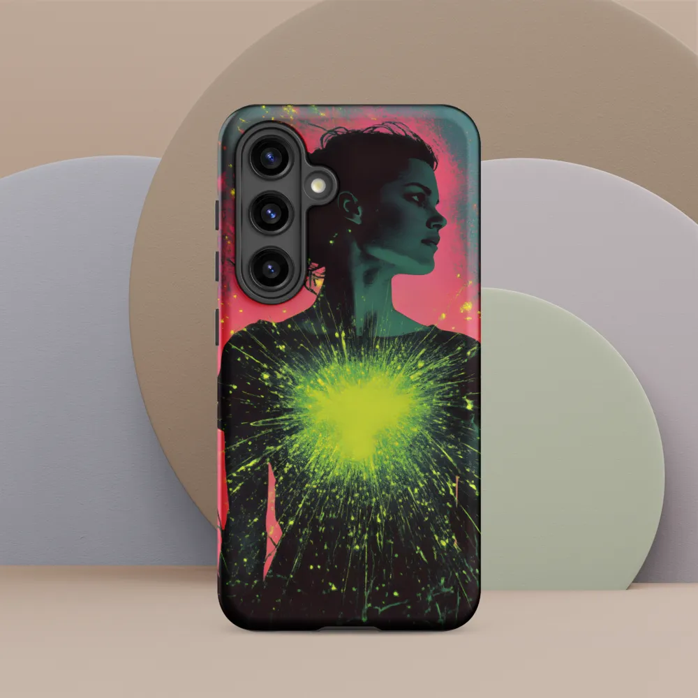 Cosmic Heart: A Surreal Portrait of Strength