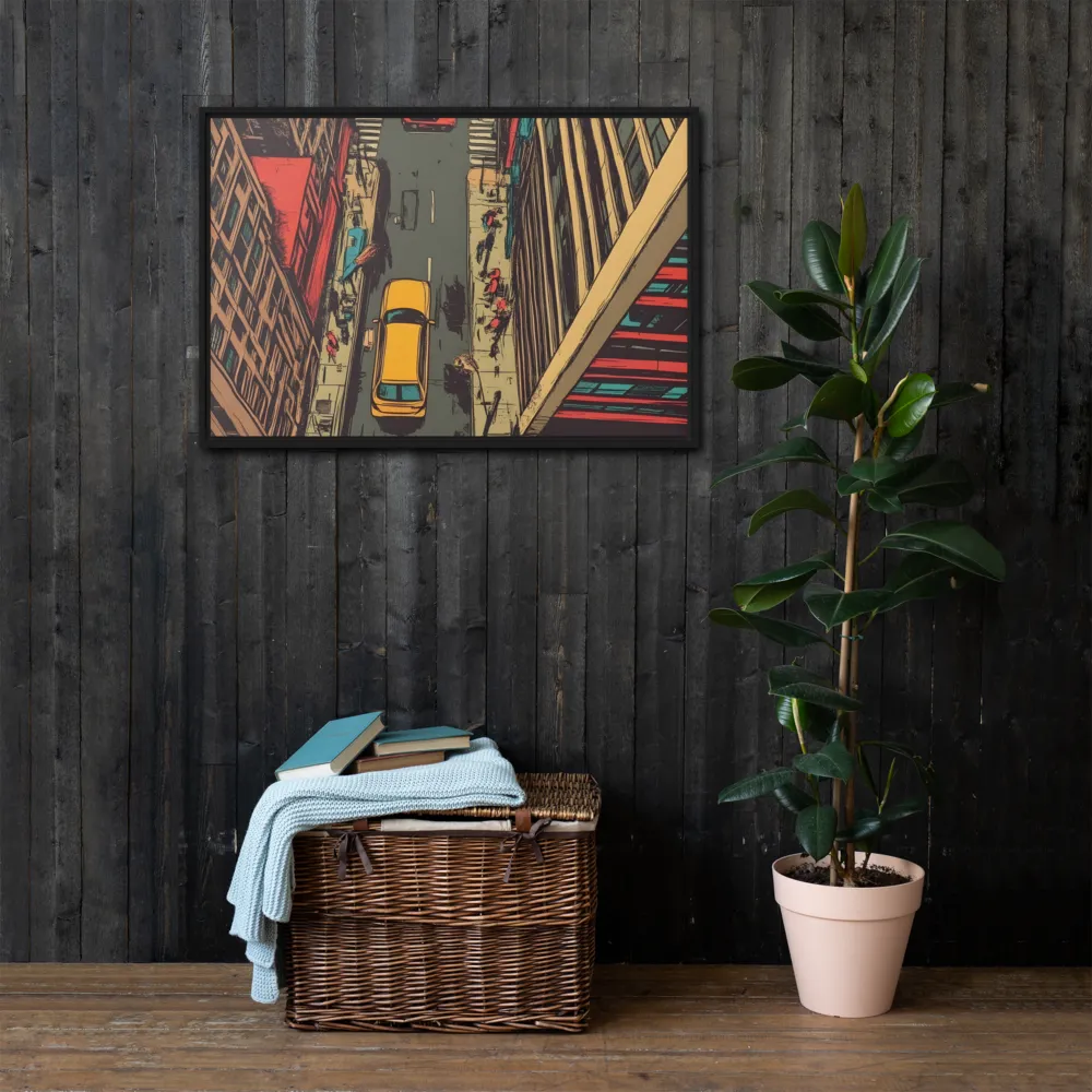 Urban Symphony | Canvas with Black Frame | 24″×36″