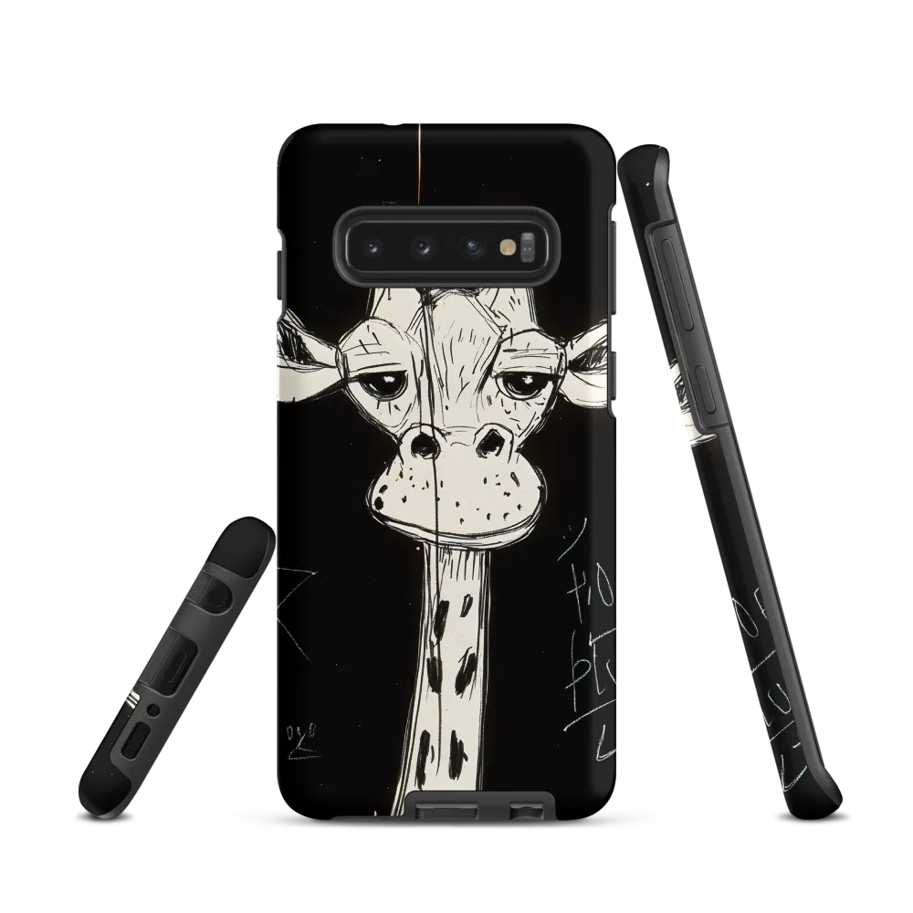 Whimsical Giraffe in Ink