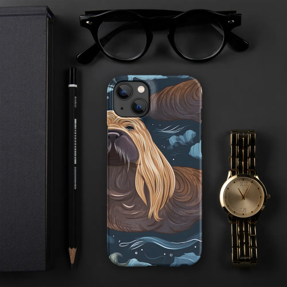 Whimsical Walruses in Deep Blue