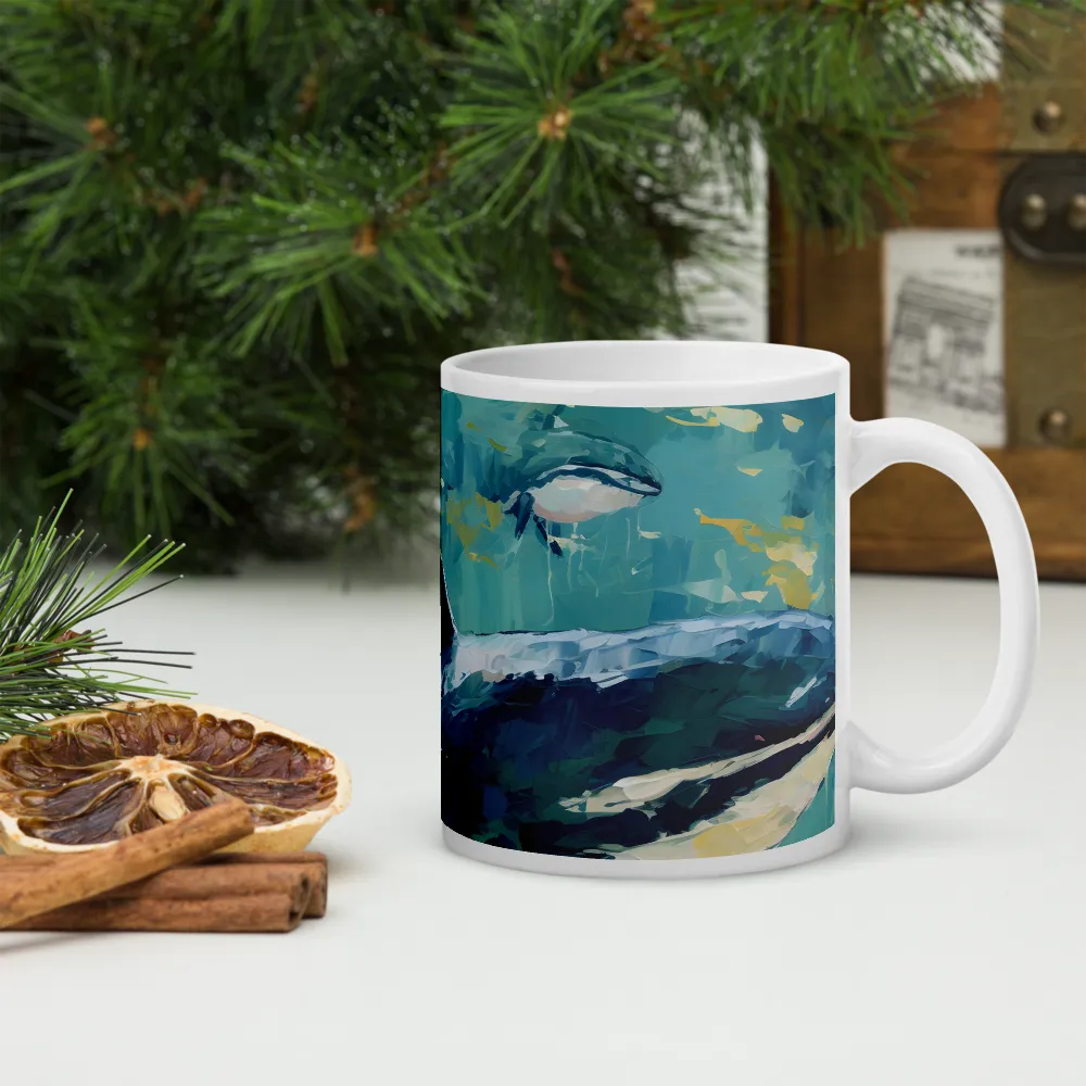 Harmony of the Ocean: Whales in Motion | Mugs | Multiple Sizes & Colors