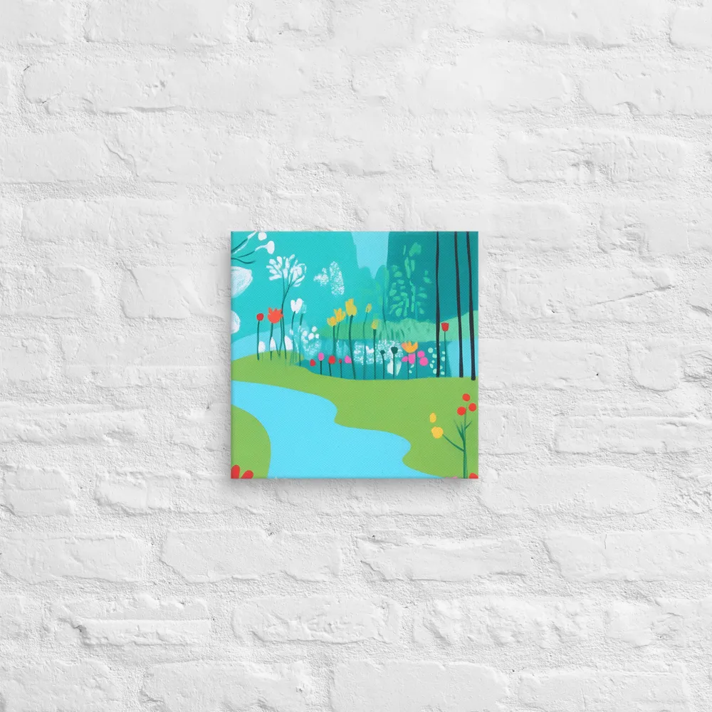 Whispers of Spring: A Colorful Retreat | Canvas | 12″×12″